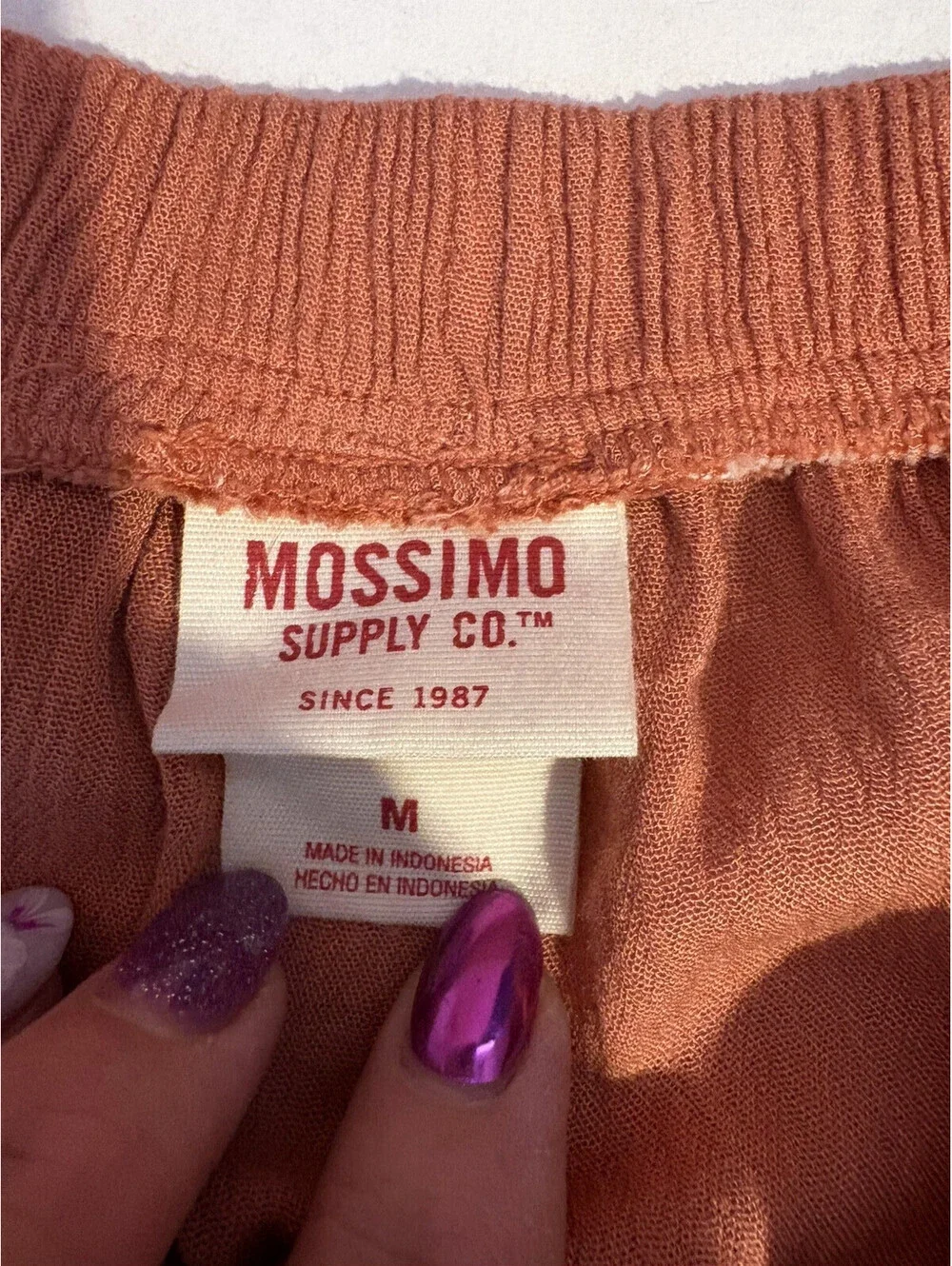 Mossimo Supply Co Drawstring Maxi Skirt Size M Tie-Dye Boho Split